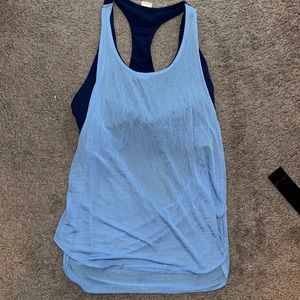 Fabletics built in bra open back workout tank!